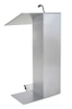 Contemporary Lectern & Podium; aluminum grey powder coat finish
