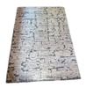 Cream and Blue Textured Carpet