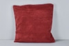 Square Burnt Red Corduroy Throw Pillow