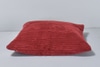 Square Burnt Red Corduroy Throw Pillow