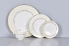 White and Gold 27 Piece Dinnerware Set