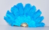 Aquamarine Ostrich Feather Fan