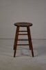 Colonial Style Wood Stool w/ Turned Legs