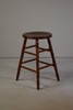 Colonial Style Wood Stool w/ Turned Legs