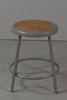 Grey Steel Workshop Stool