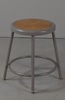 Grey Steel Workshop Stool