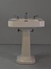 Bathroom Pedestal Sink w/ Plumbing Fixtures attached