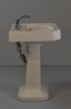 Bathroom Pedestal Sink w/ Plumbing Fixtures attached