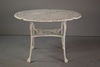 White Round Iron Dining Table w/ Four Legs
