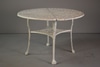 White Round Iron Dining Table w/ Four Legs