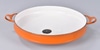Orange & White Enamel Paella Pan; Danks Designs