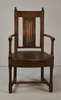 Gothic Wood Chair with twisted front legs