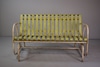 Green Slated Metal Garden Glider