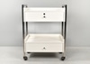 Two Drawer Salon Cart w/ Geometric Design