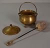 Brass Fire Starter Pot w/ Lid & Wand