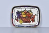 Metal Tray with Fruit Bowl Motif