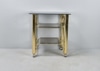 Gold Tea Cart w/ Three (3) Black Tinted Glass Shelves
