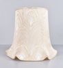 Scallop Bell Lamp Shade with Ivory Fern Motif