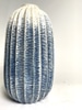 Blue and White Textured Vessel Vase
