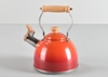 Red Stovetop Tea Kettle w/ Wood Grip