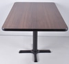 Rectangular Laminate Woodgrain Top Banquette Table