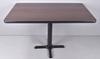 Rectangular Laminate Woodgrain Top Banquette Table