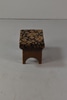 Footstool w/ Carpet Remnant