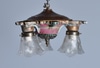 Multicolored Ceiling Fixture w/ Three Individual Glass Shades