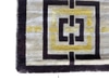 10x8 Yellow, Black and Ivory Pattern Hollywood Regency Rug