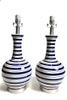 Blue Stripped Porcelain Lamp