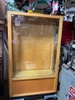 Mid-Century Single Trophy Case with 2 Glass Shelves