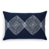 Navy Graphic Diamonds Lumbar Pillow