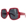 70's Geometric Square Plastic S1146 C3 Red 57-19