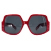 70's Geometric Square Plastic S1146 C3 Red 57-19