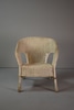 Wicker Armchair, Painted White