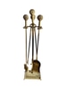 Brass Seashell Fire Tools Set