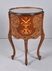 Highly Ornate End Table w/ Cabriole Legs & 2 Drawers