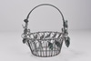 Wire Basket with Leaves and Apples Decoration