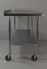 Rolling Stainless Food Prep Table w/ Lower Shelf