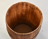 Wood Barrel w/ 3 Metal Band & Wire Around Top Edge