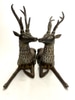 Bronze Reindeer Bookends