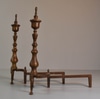 Pair of Brass Andirons w/ Urn Finials
