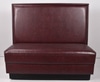 Diner Banquette Bench in Dark Red Vinyl