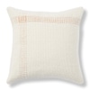 Apricot Leather Accent Throw Pillow