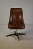 Vinyl Upholstered Stationary Swivel Desk Chair