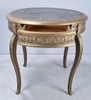 Round Occasional Table with floral motif & 1 drawer
