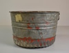 Galvanized Basin w/ Hints of Red Paint