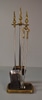 Brass and Stainless Fireplace Tool Set: 3 Tools w/ Stand