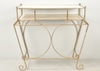 White and Brass Plant Stand w/ Shelf