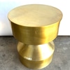 Solid Brass Chunky Hourglass Side Table